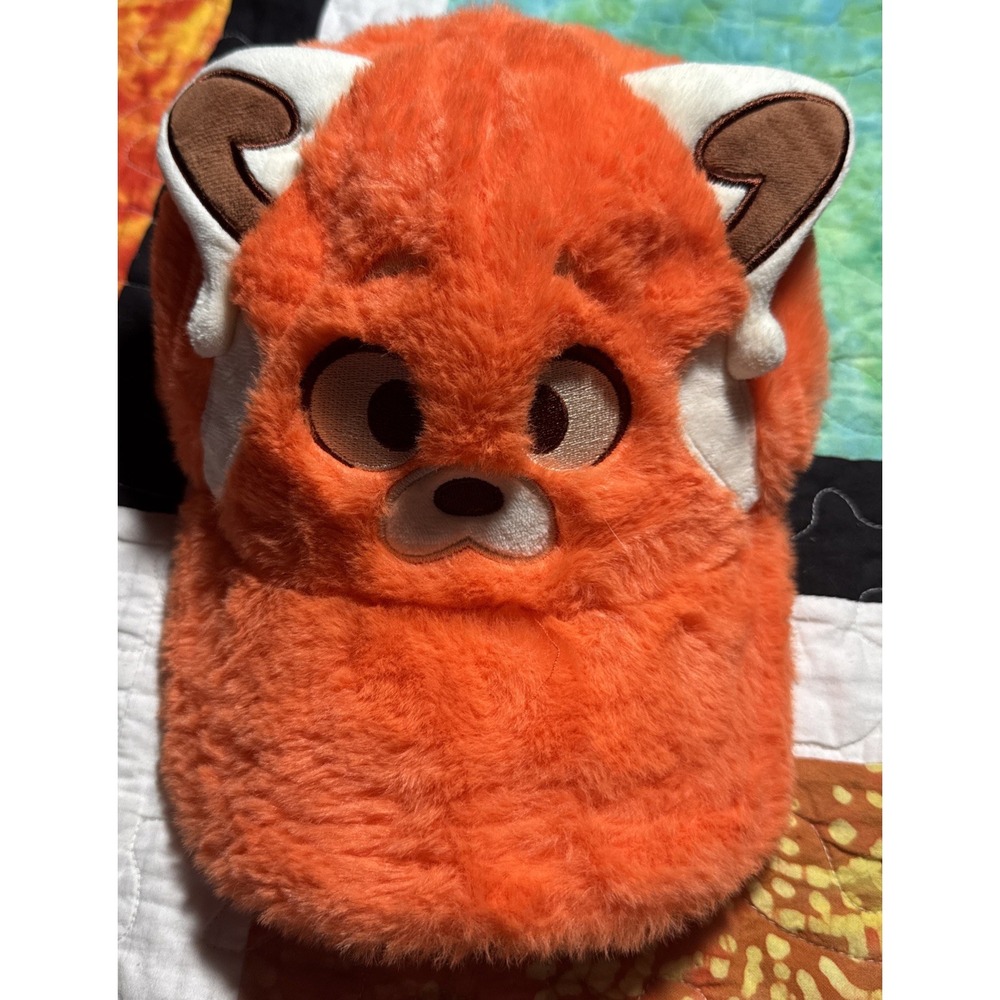 NEW Disney Turning Red Panda Adult Hat Mei Lee Fuzzy Furry Cosplay Orange Parks